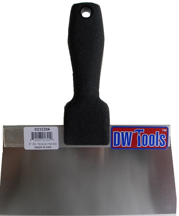 8”  STAINLESS STEEL TEXTURE HANDLE TAPING KNIVES 02322